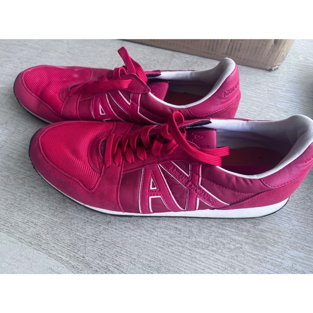 Armani Exchange Mens‎ Red Logo Low Top Sneakers 955011 CC721 Size 12 US